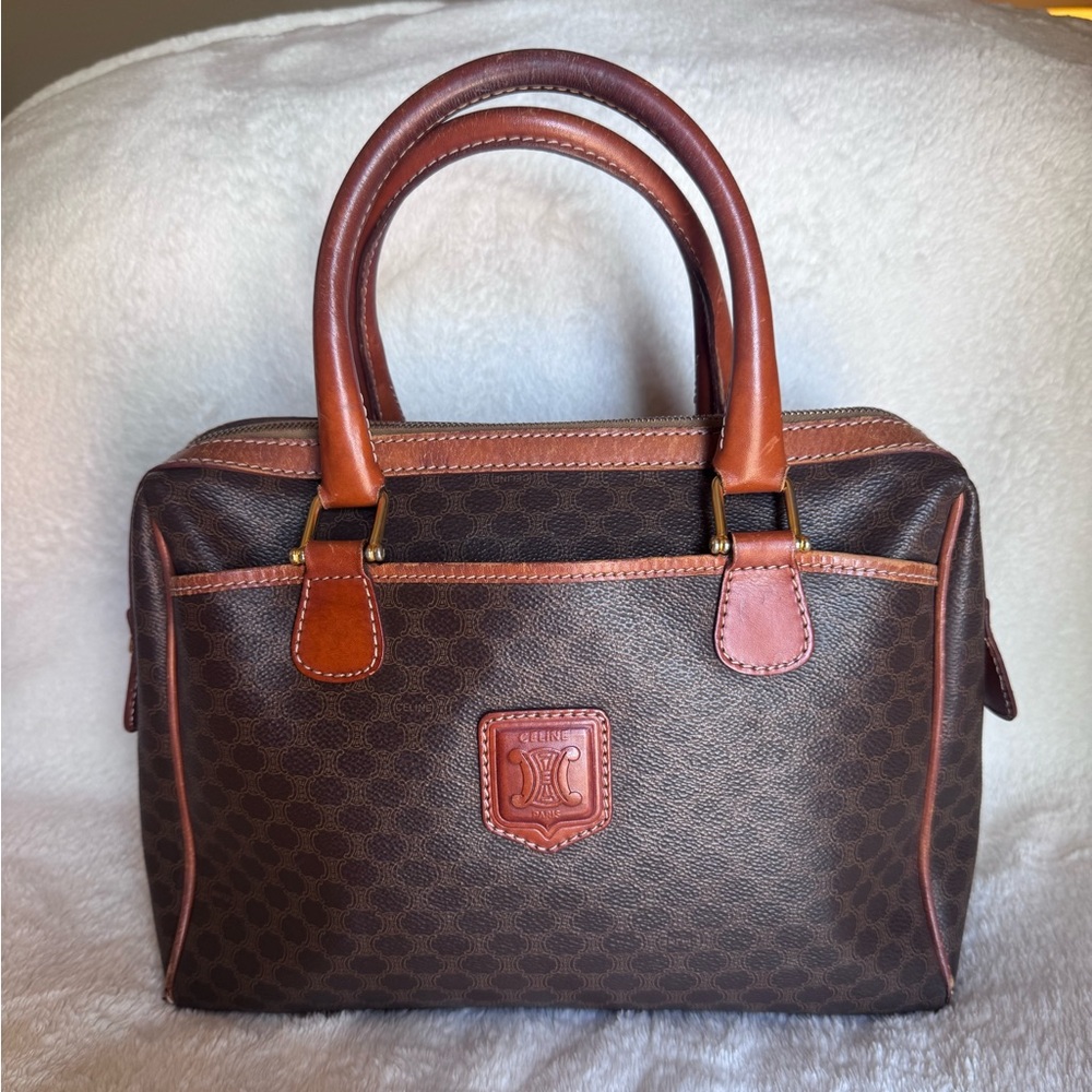 Celine Authentic Macadam Boston Vintage Bag VGUC